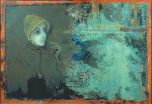 painting of Karen Blixen, 1885-1962, conducted by Kay Christensen in 1955 Denmark