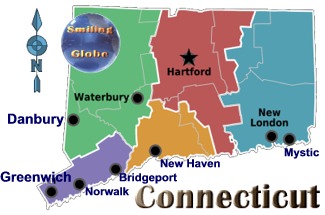 Connecticut region map