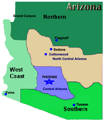 Arizona region map