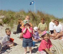 Family-friendly beaches Zealand Hornbaek